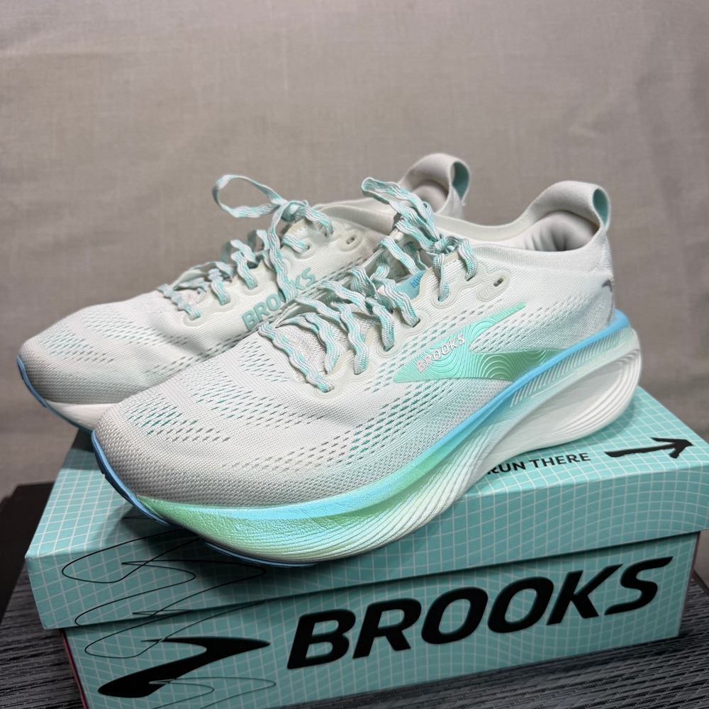 Brooks Adrenaline GTS 25 Running Shoes - Womens 8.5 Wide - White Sea 1204431D193